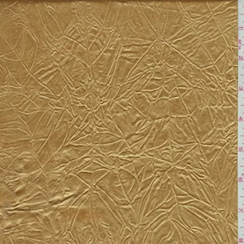 4 3/4 YD PC-Orange Bronze Crinkled Satin Fabric