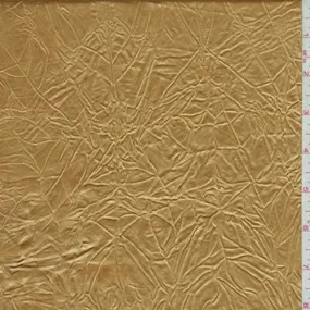 4 3/4 YD PC-Orange Bronze Crinkled Satin Fabric