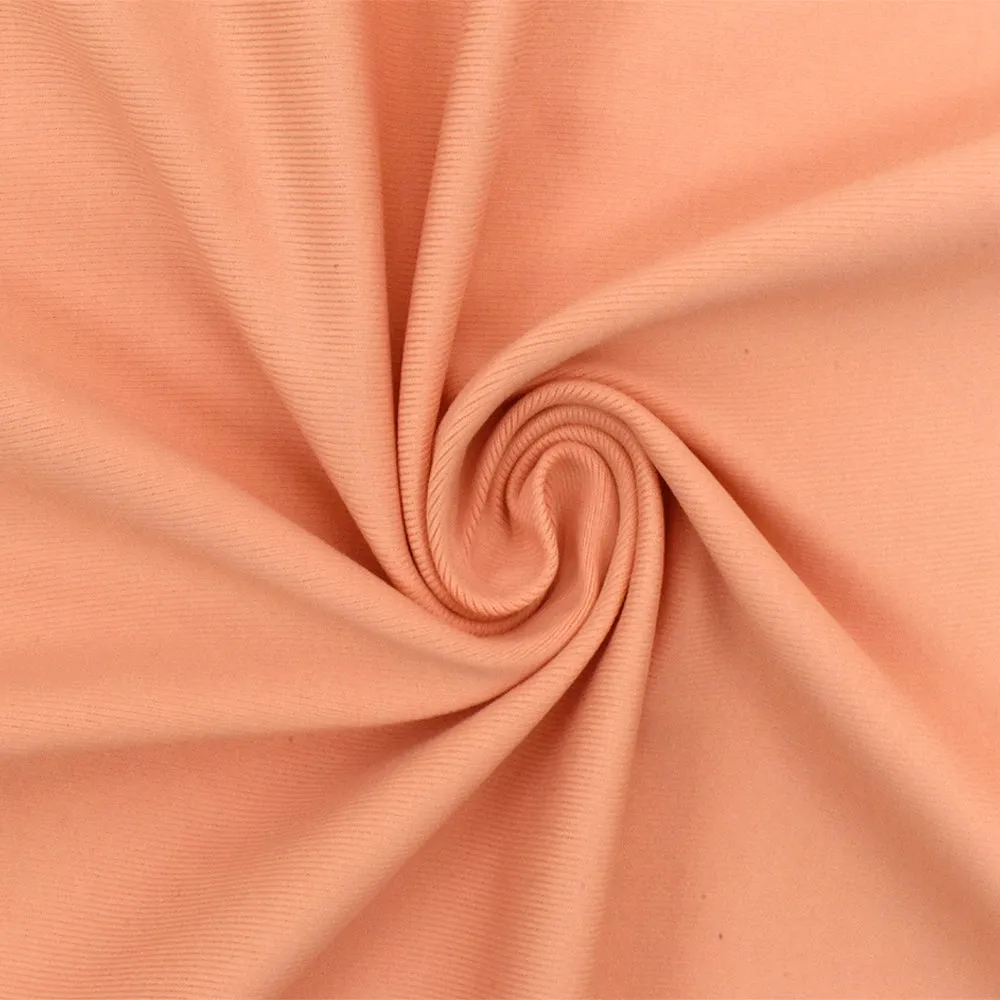 Apricot Orange Solid Swimwear Tricot Knit Fabric