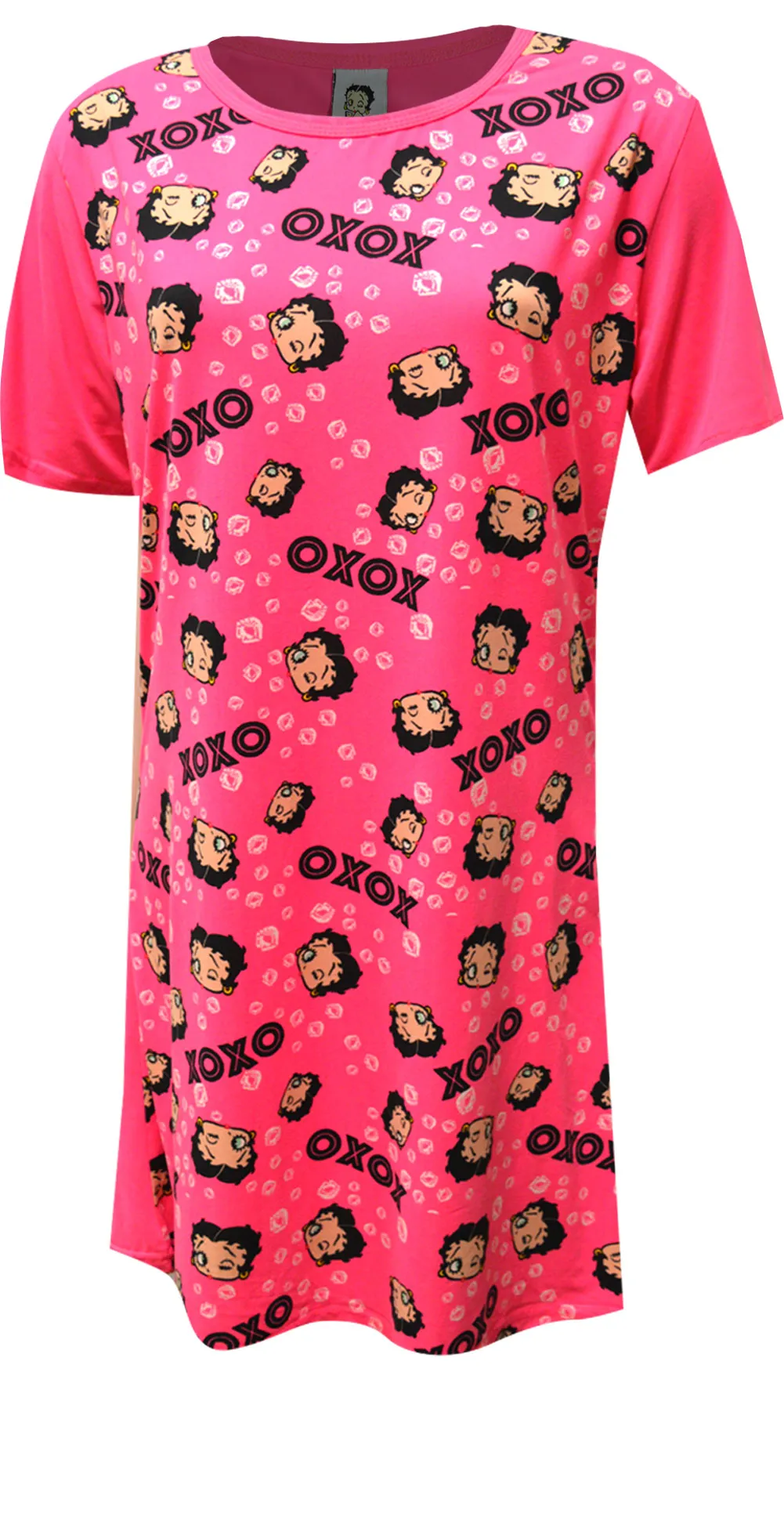 Betty Boop XOXO Hugs and Kisses Fuchsia Nightshirt