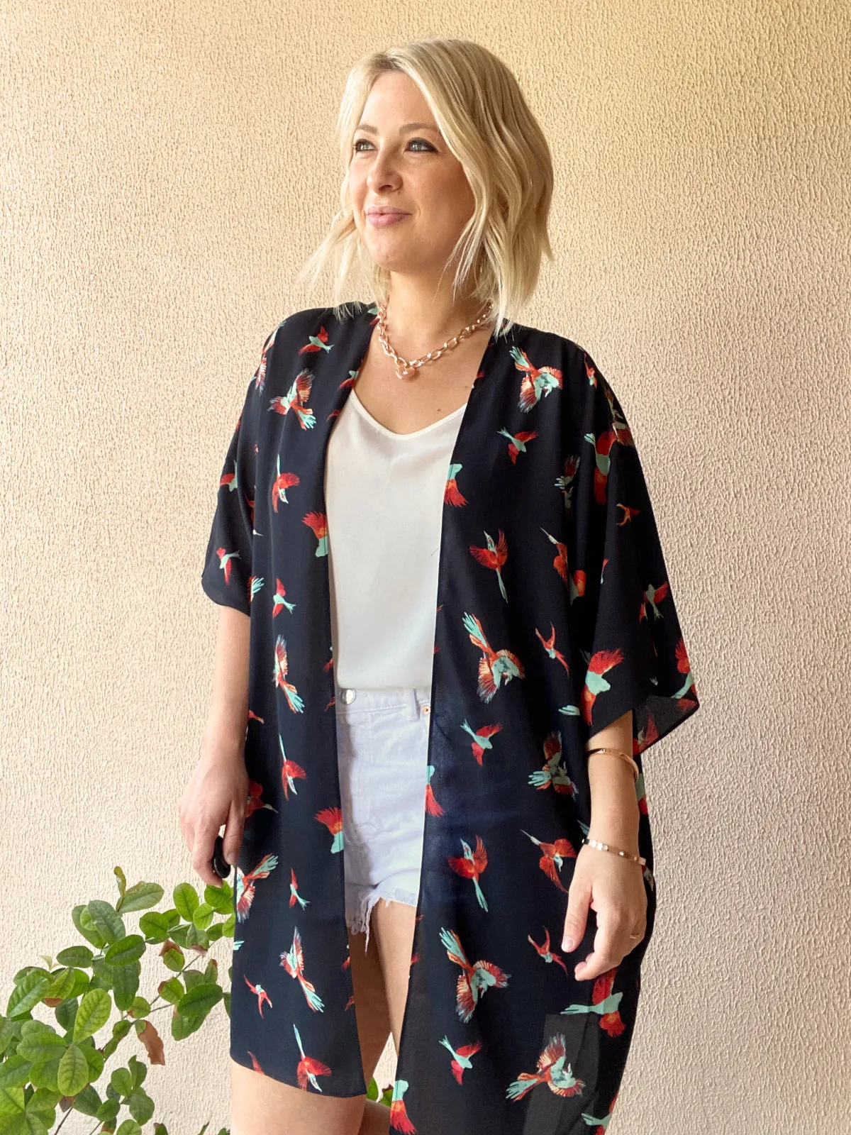 Black birds kimono - 2 lengths