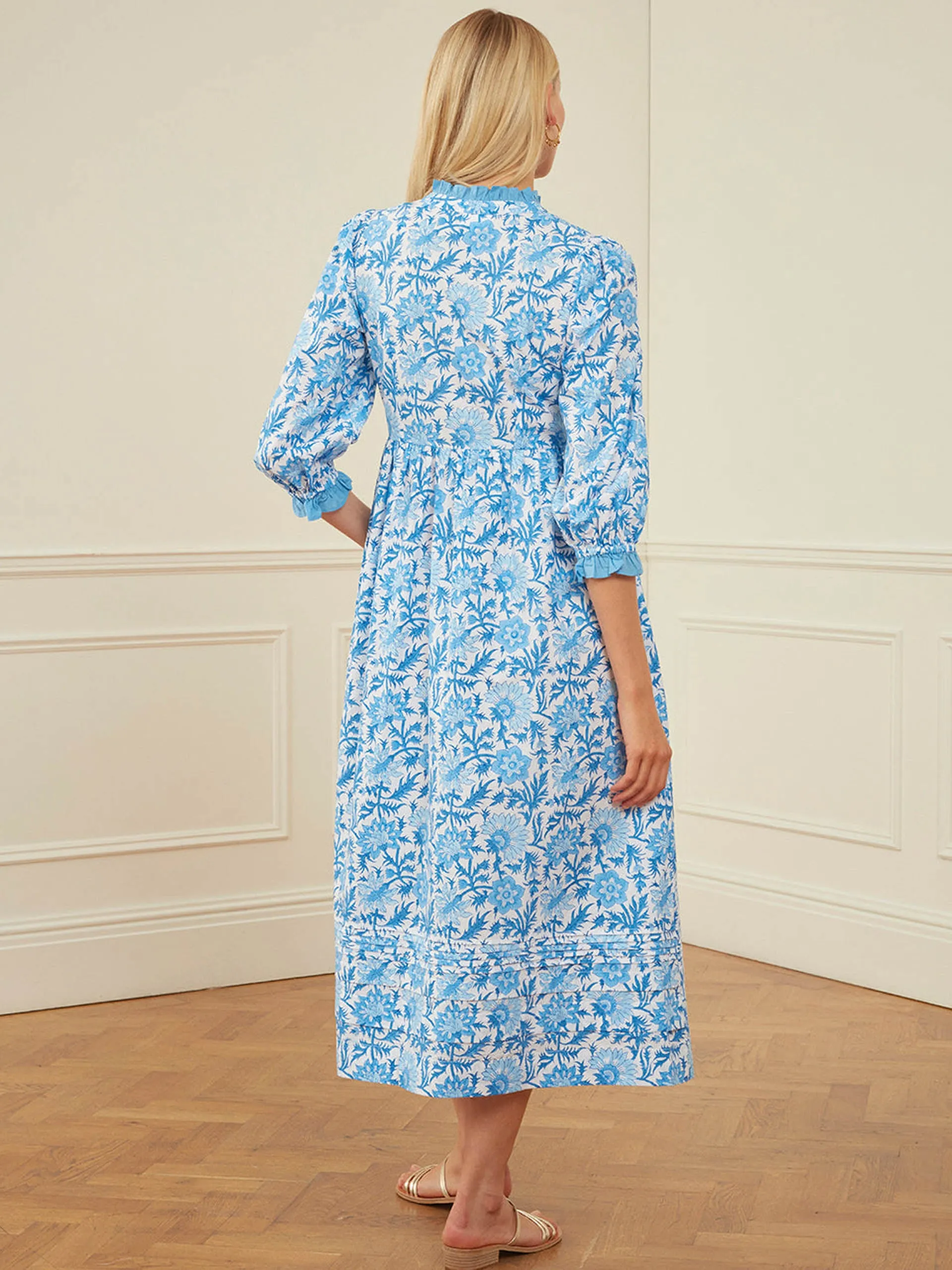 Cornflower rose tilly dress