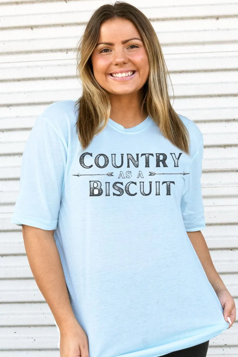 Country As A Biscuit Adult Soft-Tek Blend T-Shirt