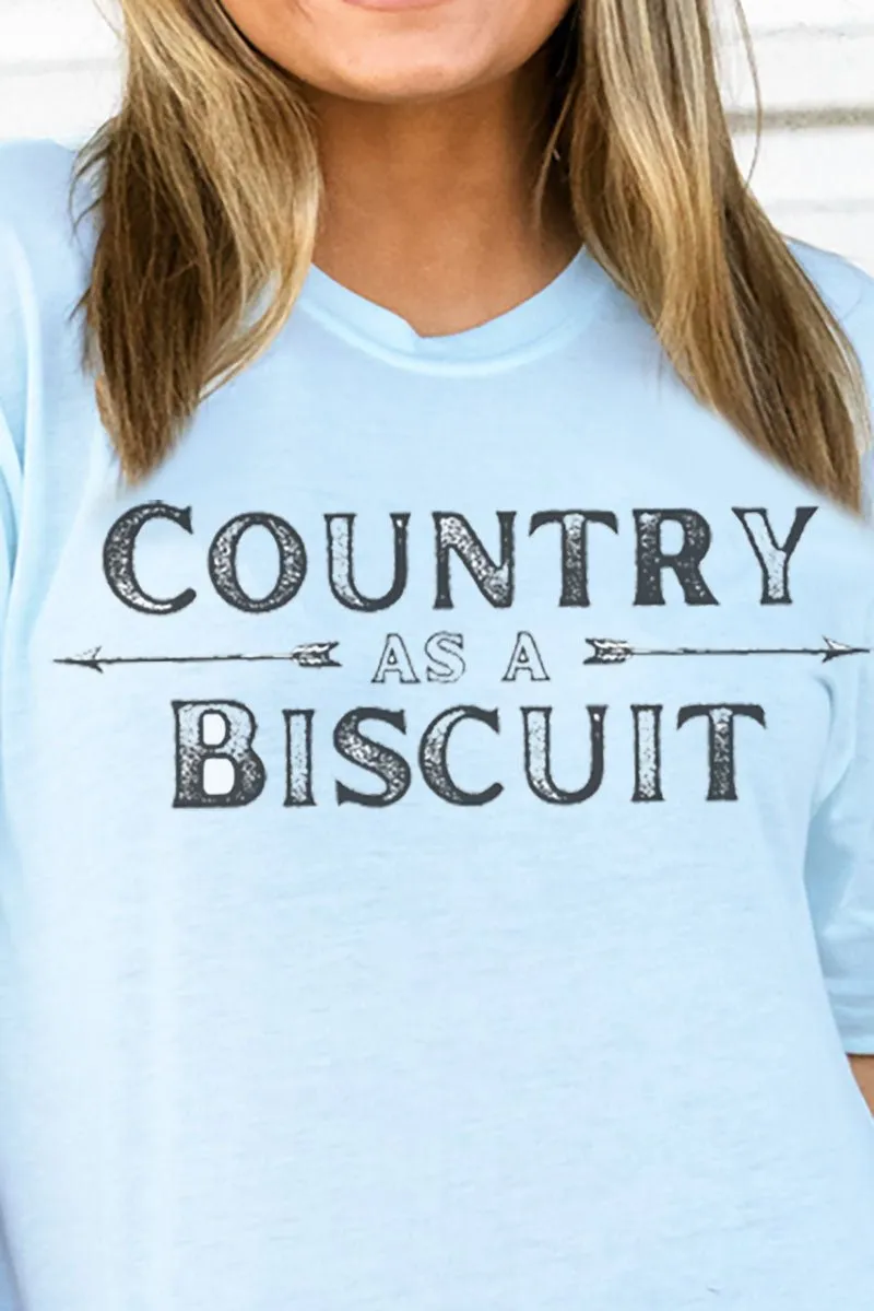 Country As A Biscuit Adult Soft-Tek Blend T-Shirt