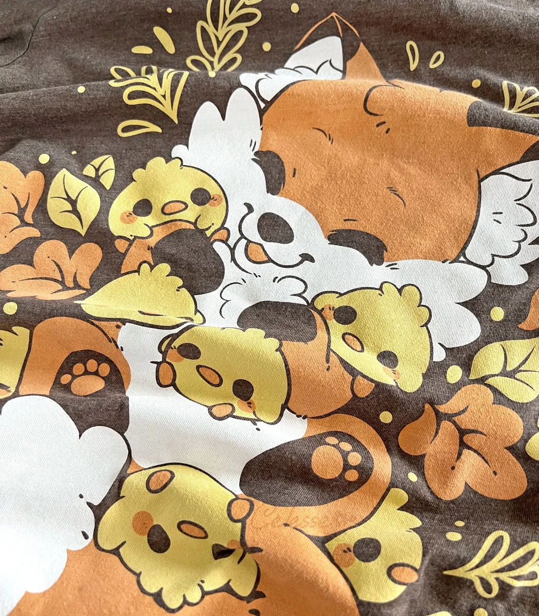 Doki Fox and Chicks Long Sleeve Shirt