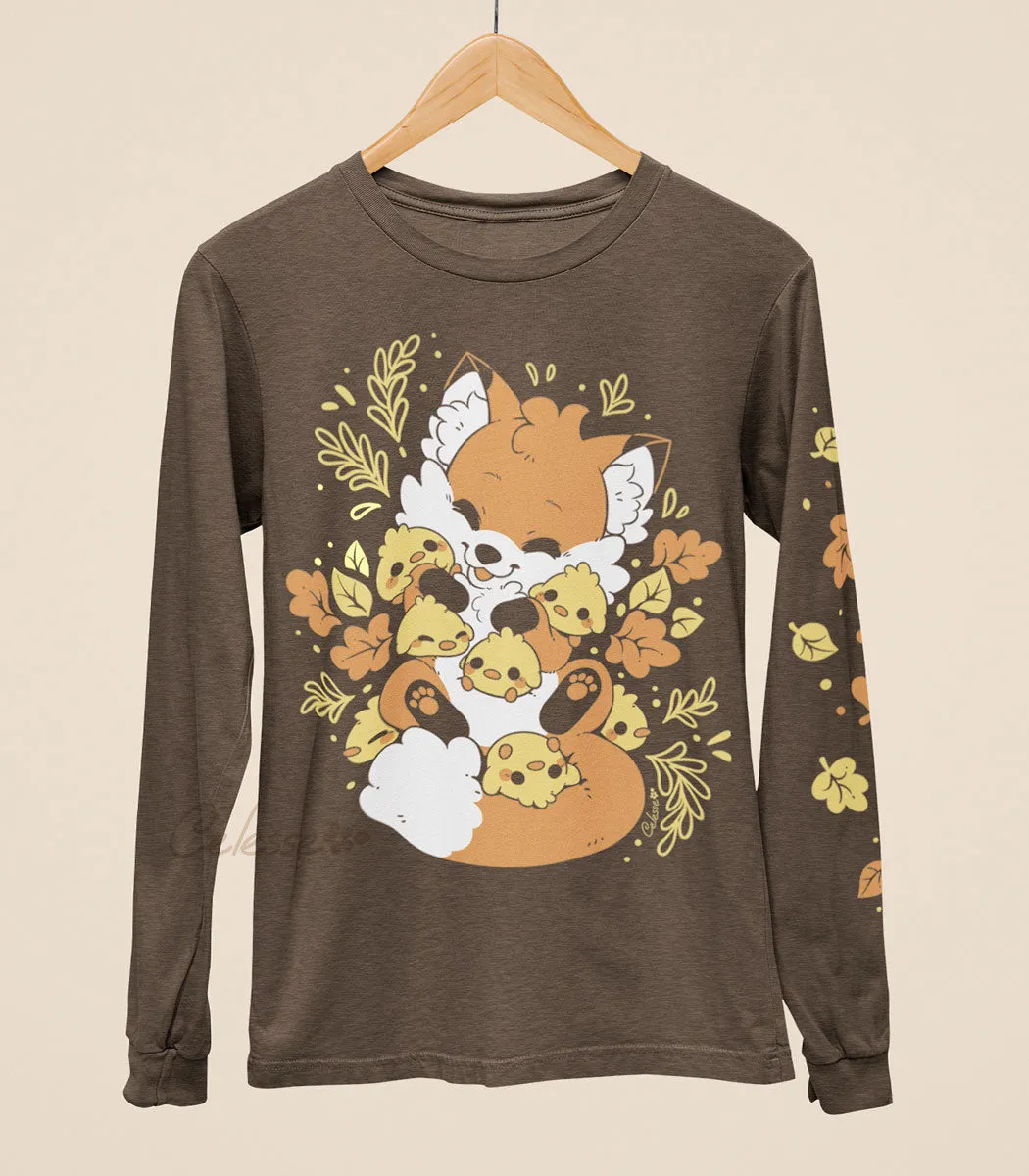 Doki Fox and Chicks Long Sleeve Shirt