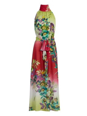 Floral Halter Maxi Dress