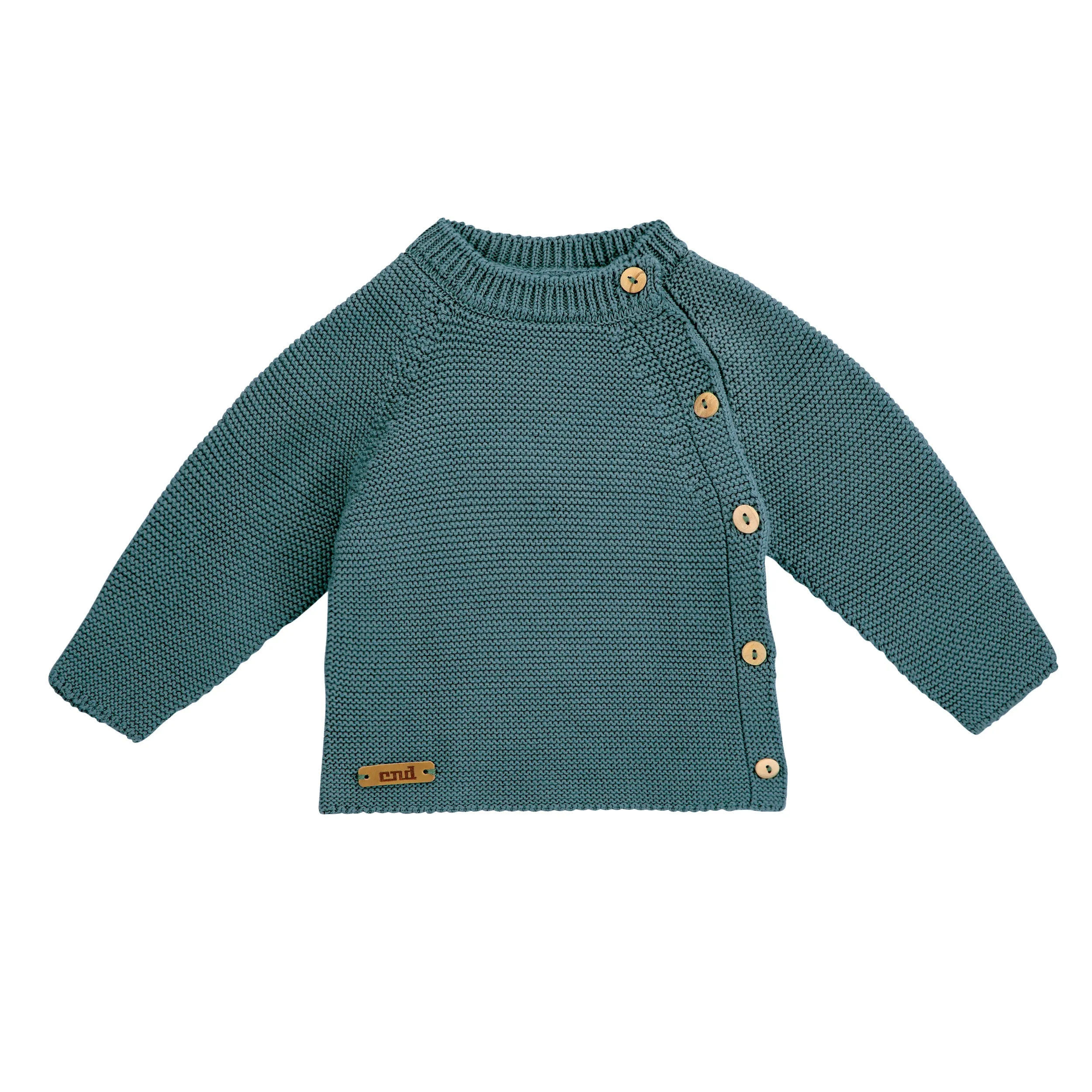 Garter Stitch Sweater buttoned at the front