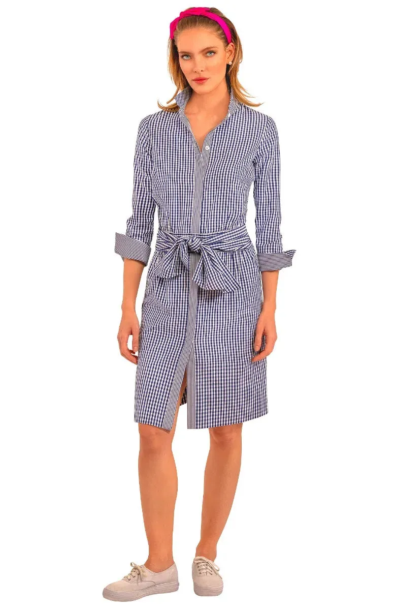 Gretchen Scott | Breezy Blouson Dress | Women's | Navy Gingham