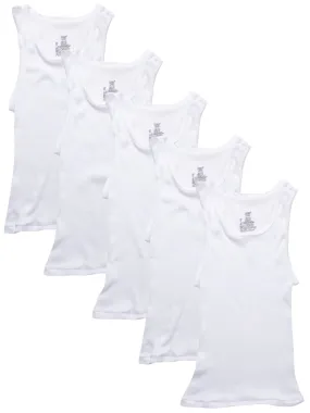 Hanes Boys' White Tanks, 5-Pack, Sizes S-XXL