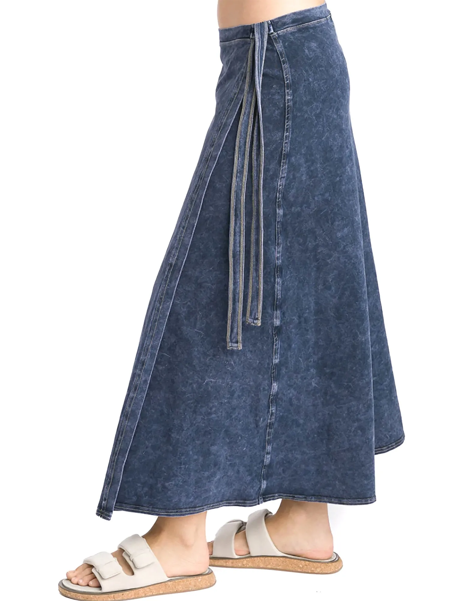 Hard Tail Long Wrap Skirt (W-964)