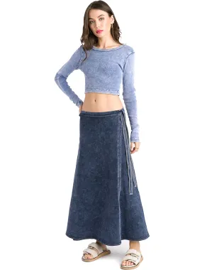 Hard Tail Long Wrap Skirt (W-964)