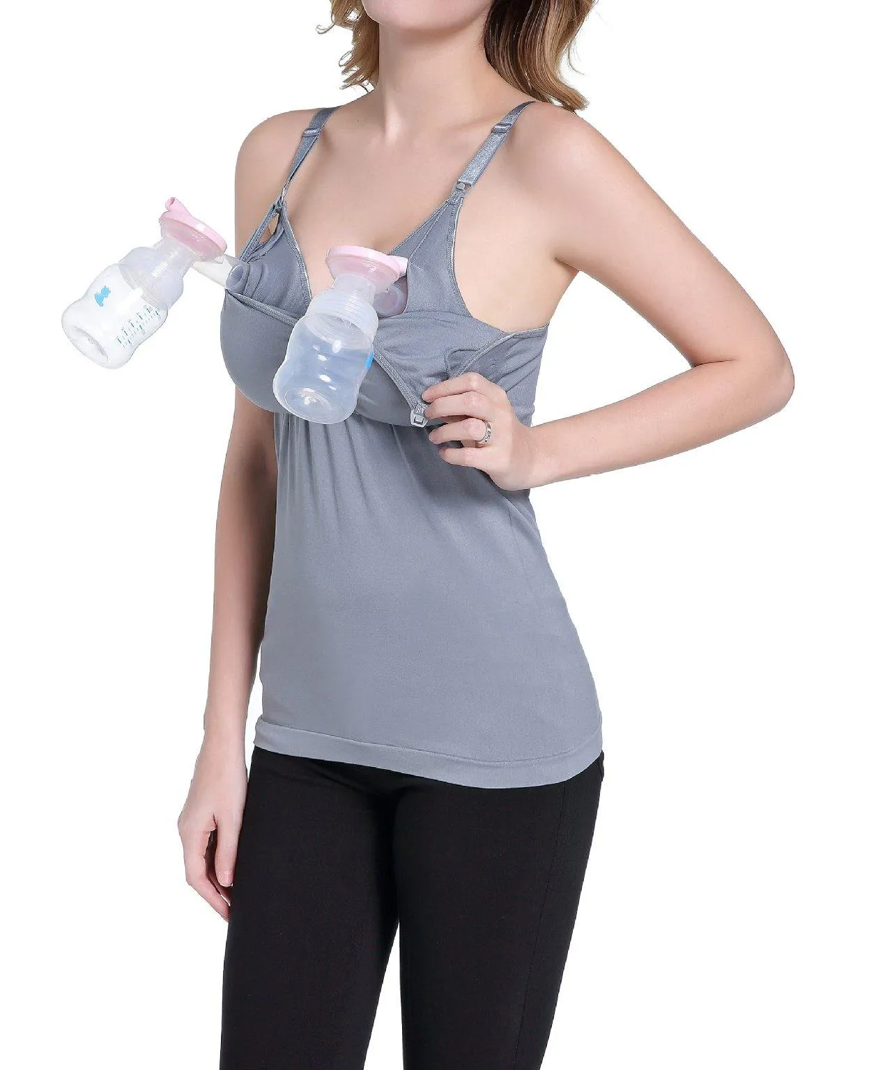 iLoveSIA 2-in-1 Hands Free Pumping sexy breathable Nursing Tank Tops