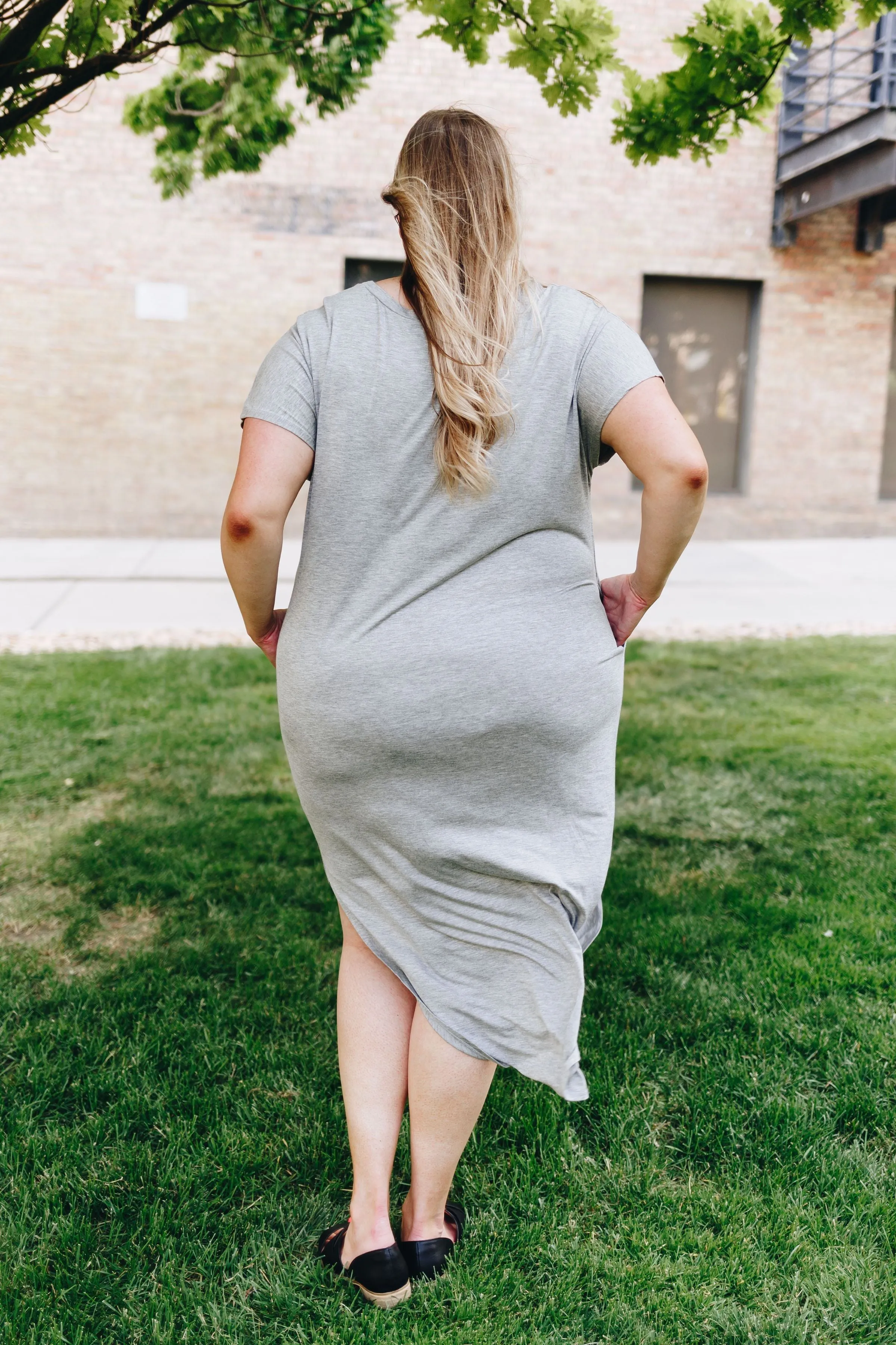 Keep Your Cool Dress In Heather Gray