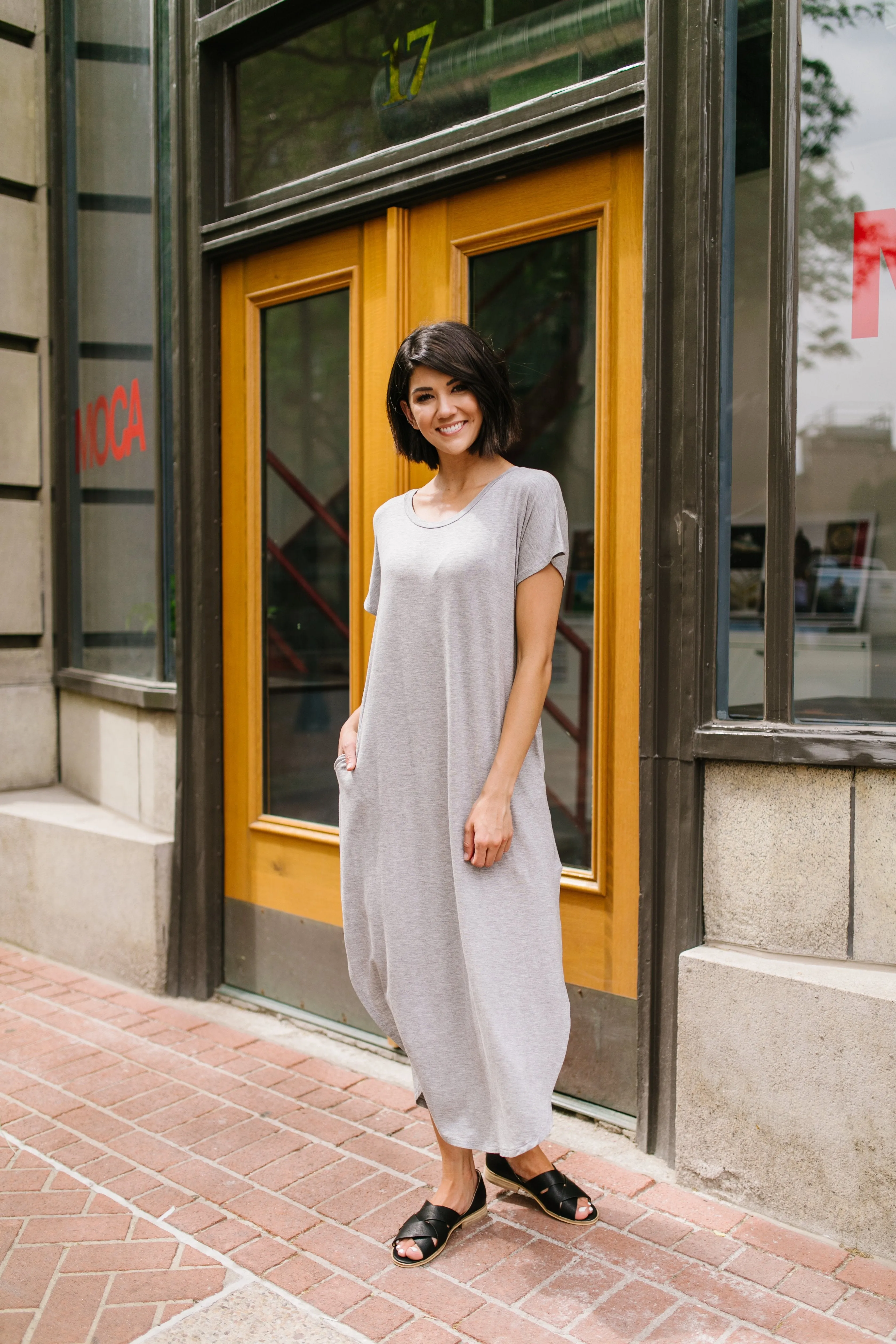 Keep Your Cool Dress In Heather Gray