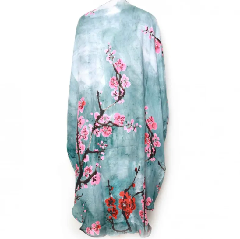 Kimono - Cherry Blossom On Grey