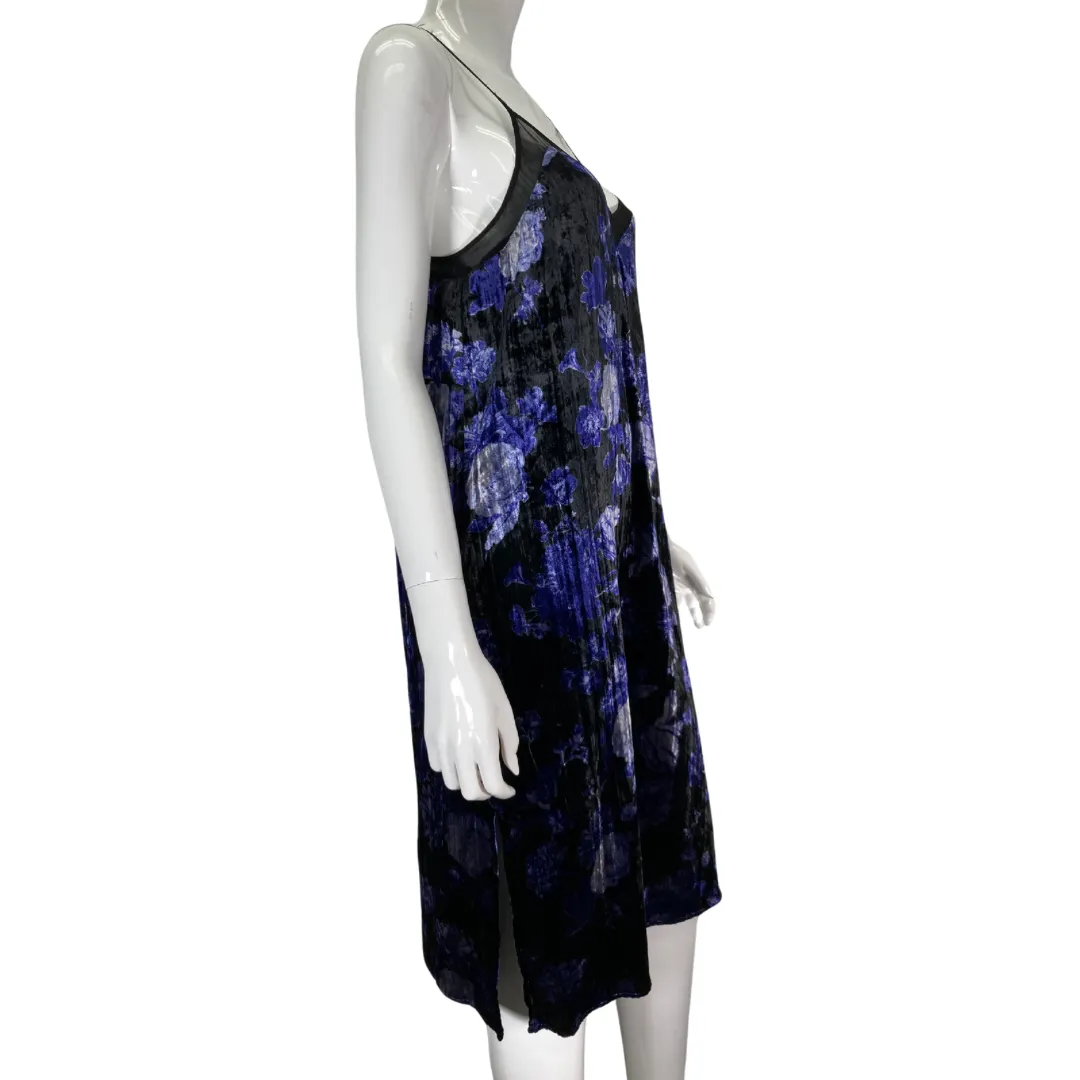 Lucky Brand Velvet Blue Floral Dress