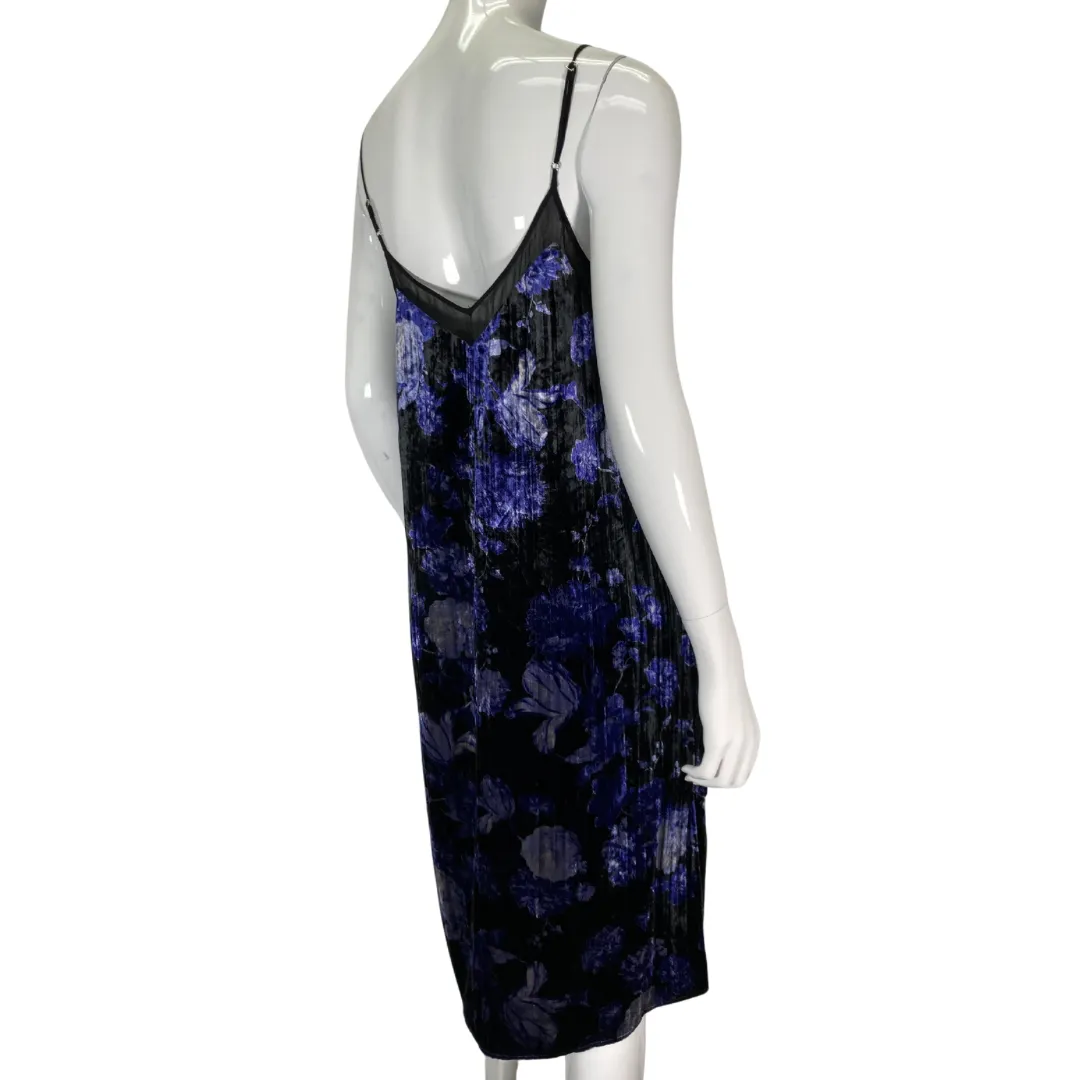 Lucky Brand Velvet Blue Floral Dress