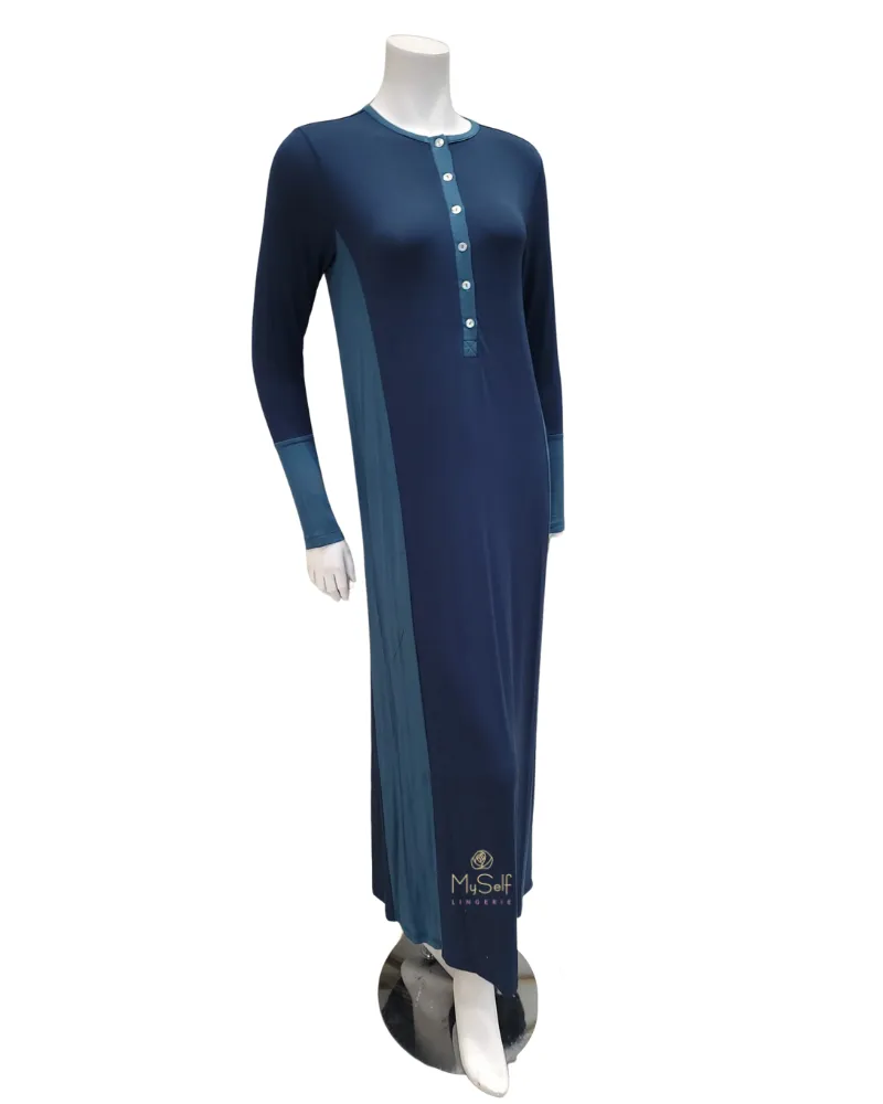 Me Moi Ocean Navy 2 Tone Modal Nightgown