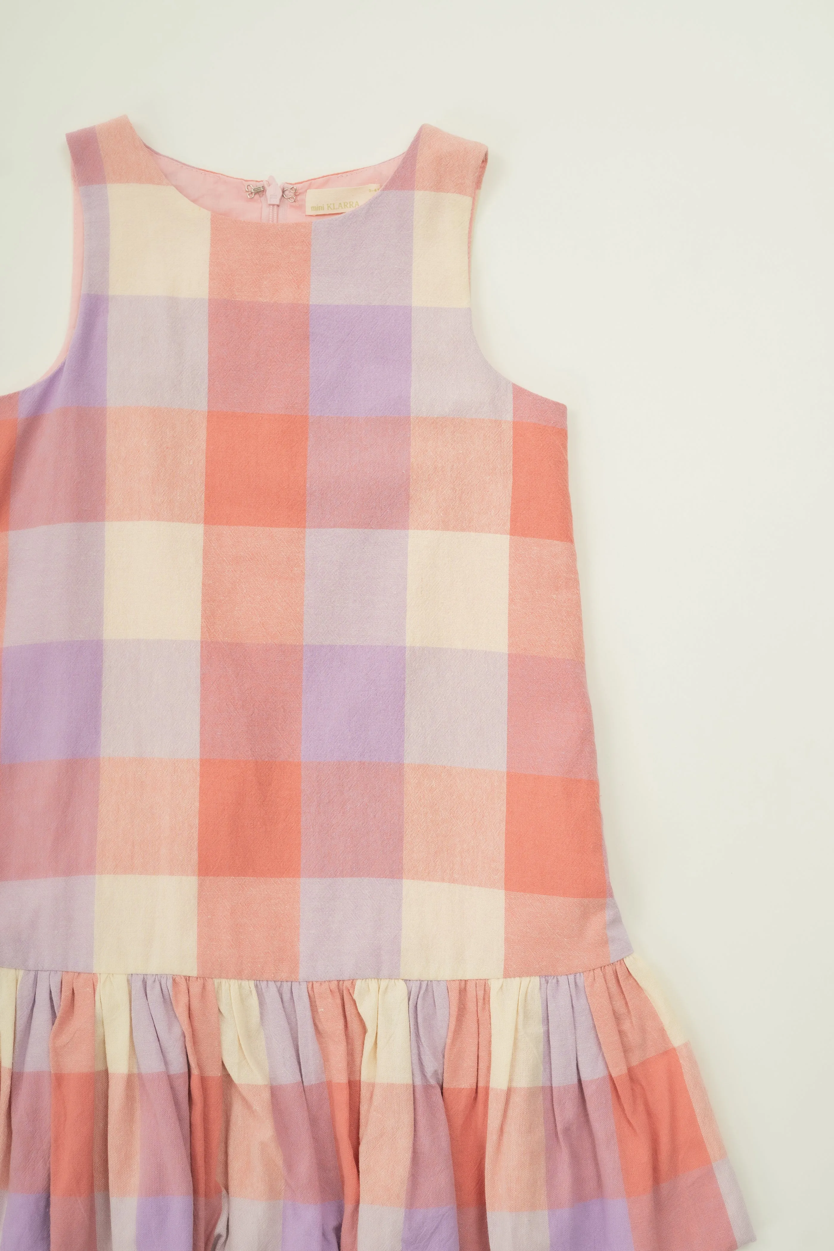 Mini Bubble Hem Dress in Joie Gingham