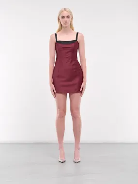 Mini Dress (FW2417-VIVID-BURGUNDY-BLACK)