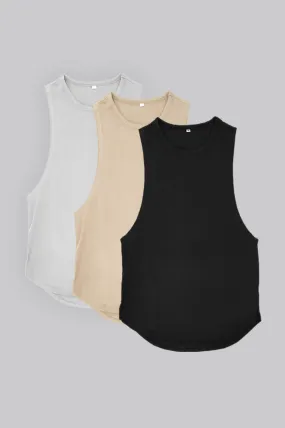 Modal Core Cut Off Tanks  - 3 Pack