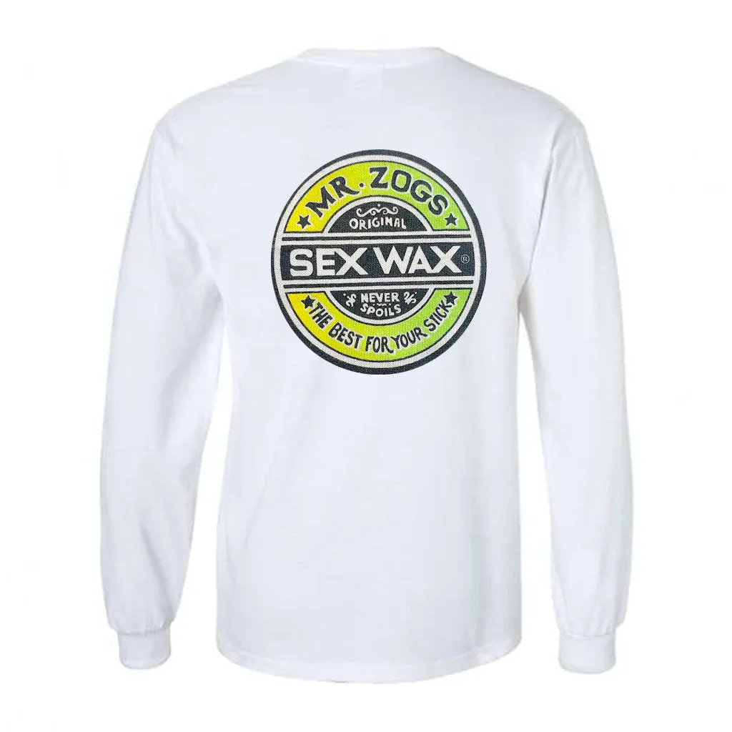 Mr. Zog's Sex Wax Mens Fade L/S Tee - White