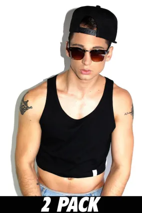 Multipack-Core Crop Racerback Tanks-Night Time