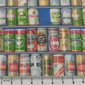 Novelty Beer Cans Vivid Cotton Canvas Print