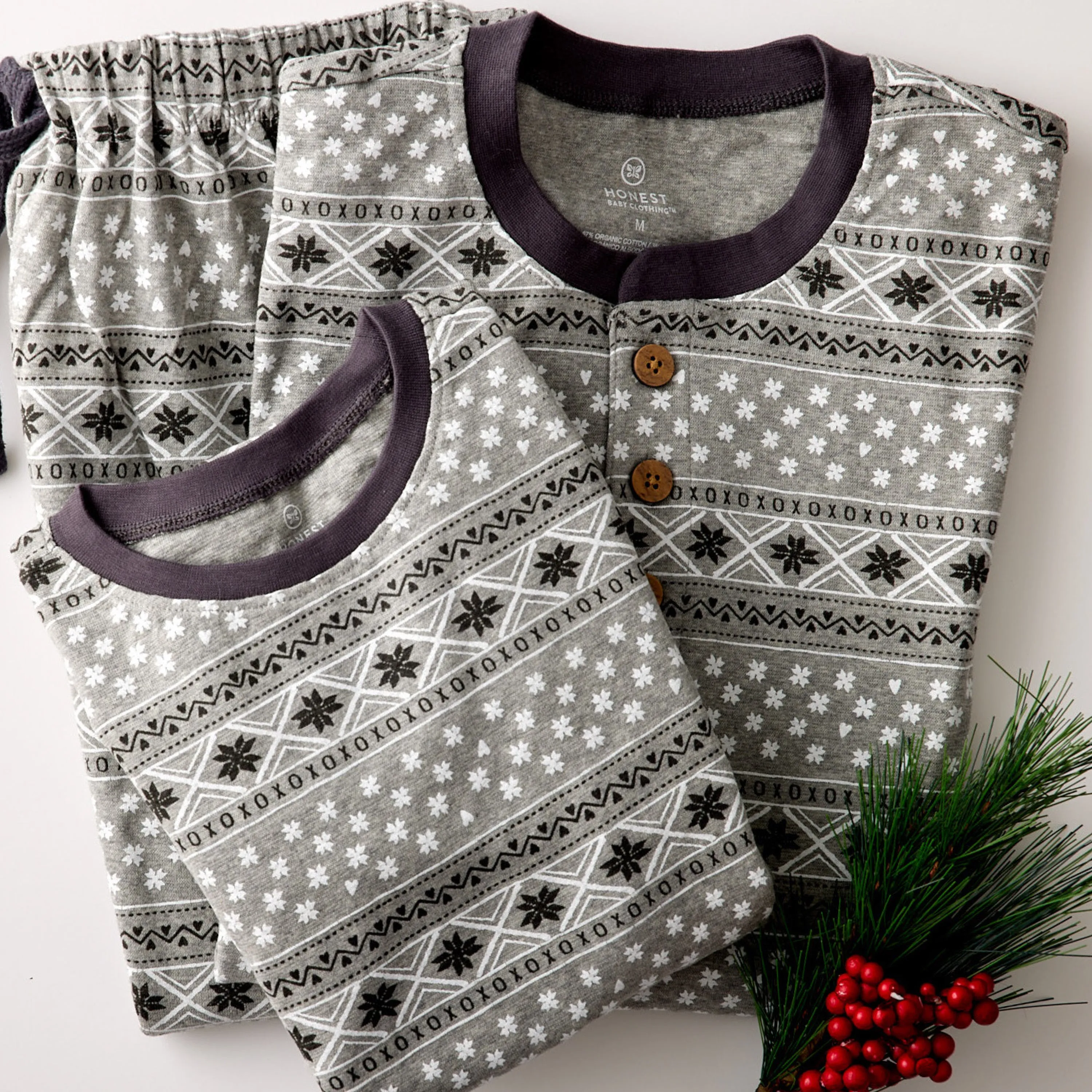 Organic Cotton Holiday Matching Family Pajamas