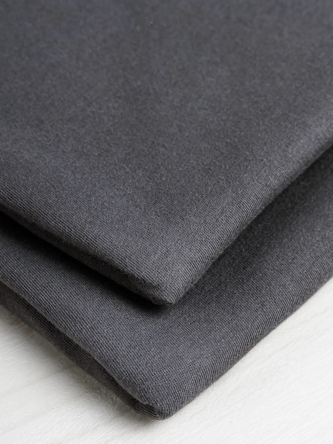 Organic Cotton Jersey Knit - Graphite - Swatch