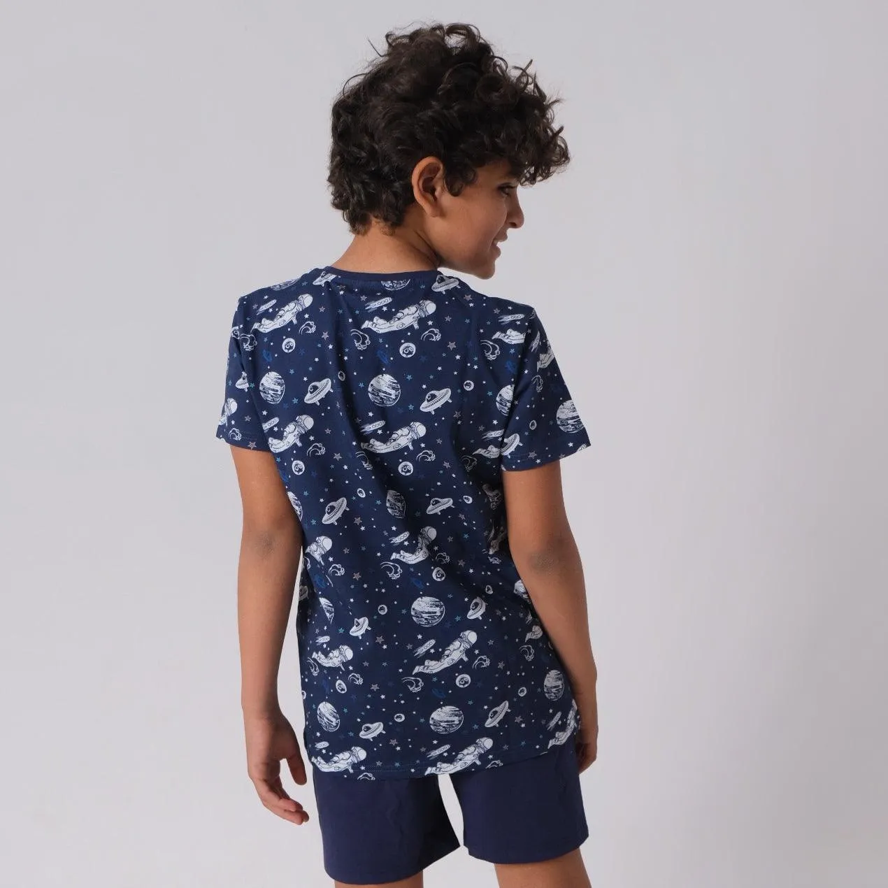 Outer Space Short-Sleeved Pajama