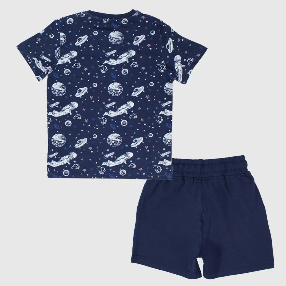 Outer Space Short-Sleeved Pajama