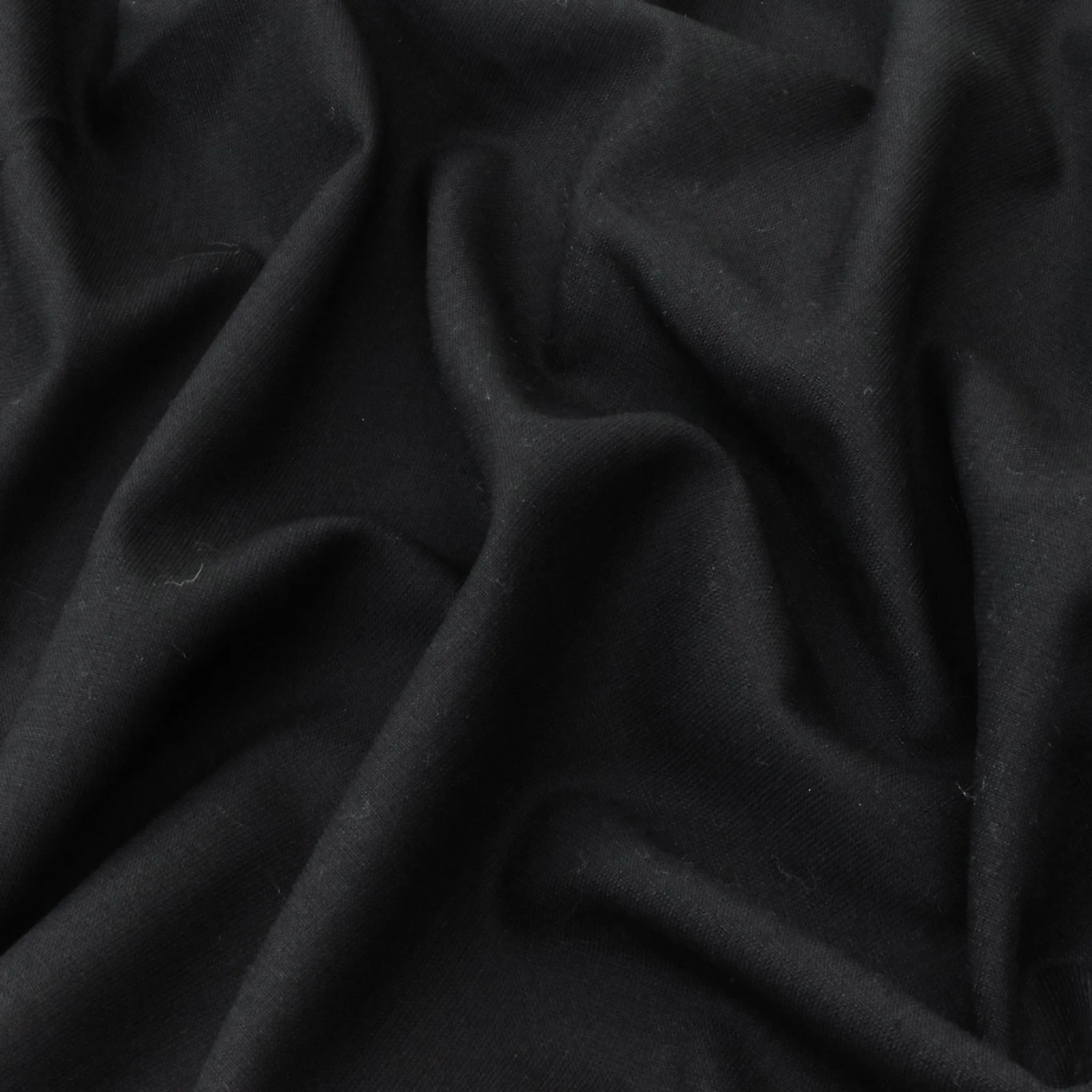 Pitch Cool Black Tropical Wool Blend Slubbed Shirting Fabric