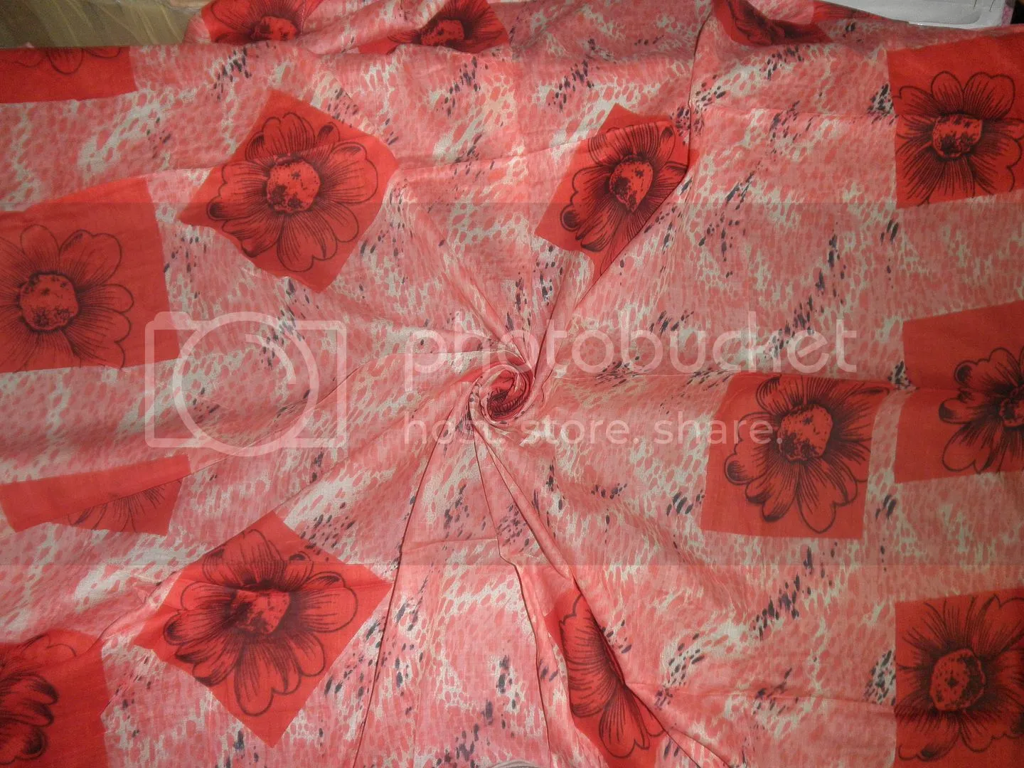 Printed voile fabric 44&quot;x66&quot;