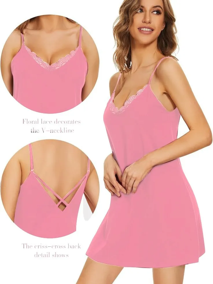 SGW Pink Single V-Neck Cami - Ultrasoft Stretch