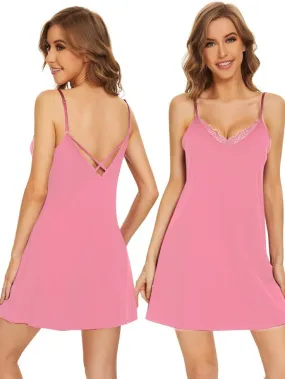 SGW Pink Single V-Neck Cami - Ultrasoft Stretch