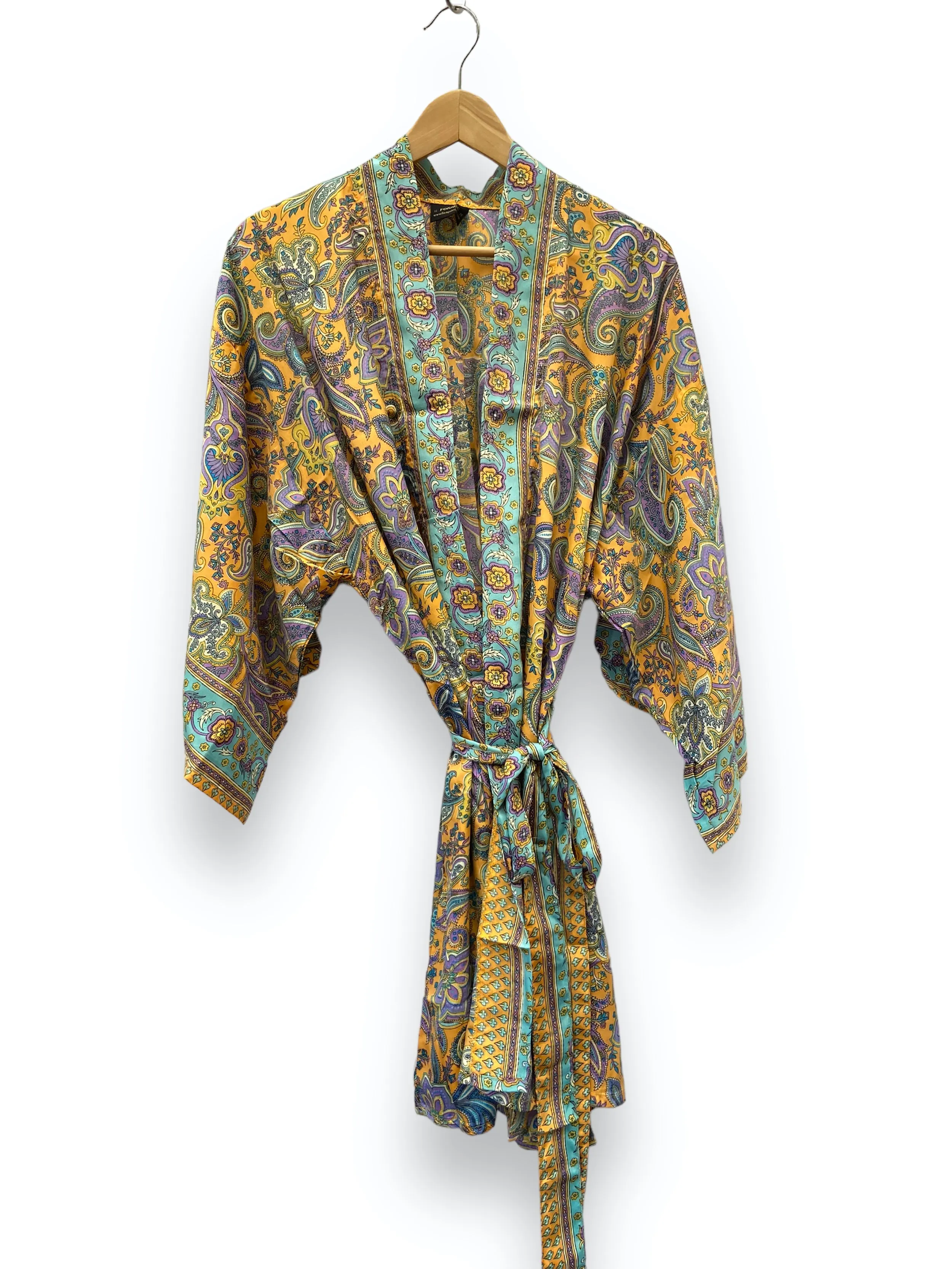 Short Floaty Kimono - Ginger Orchid