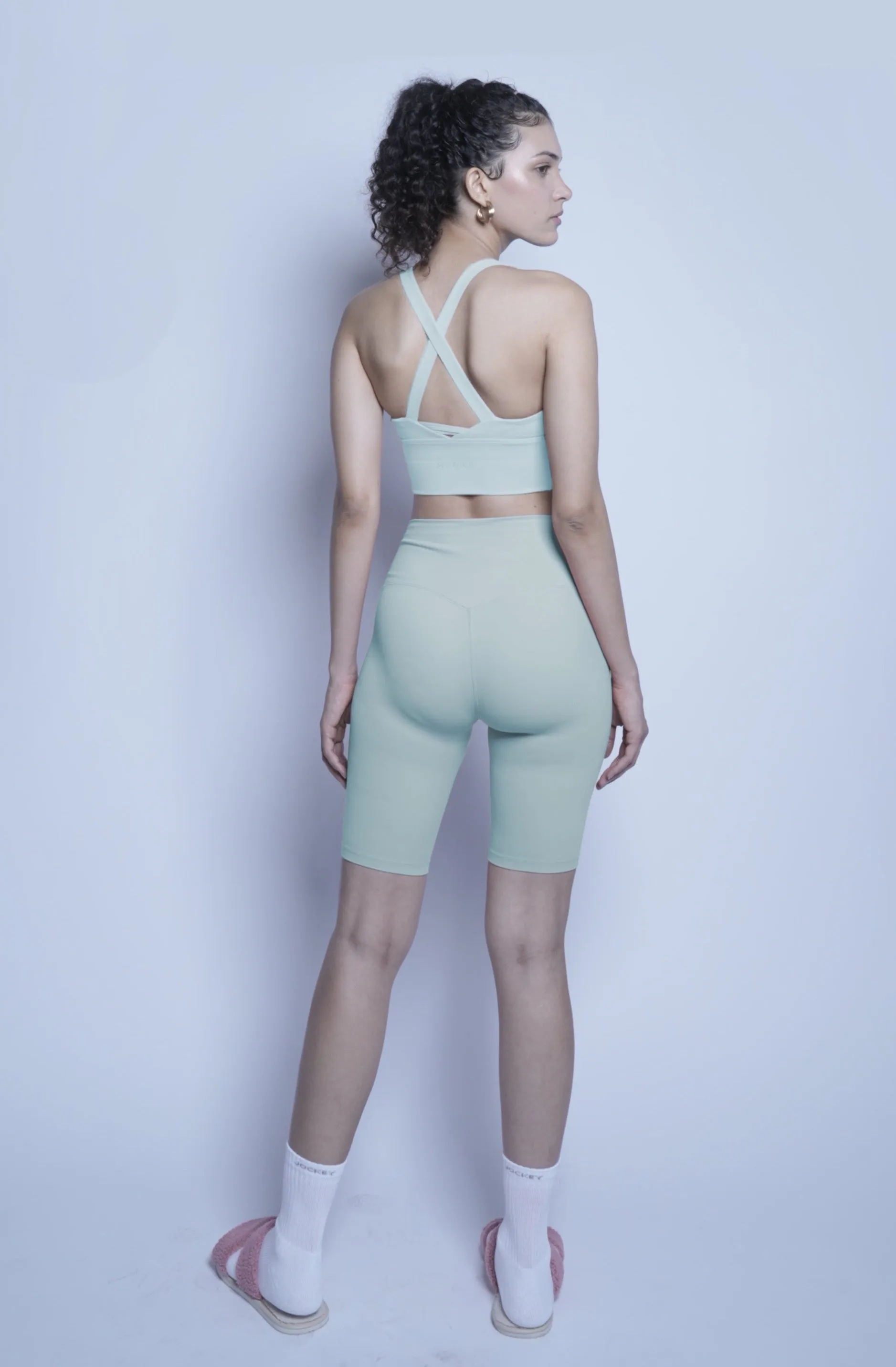 Spin Cycle Biker Shorts - Mint Green