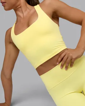 Staple Square Neck Active Shelf Bra Tank - Lemon