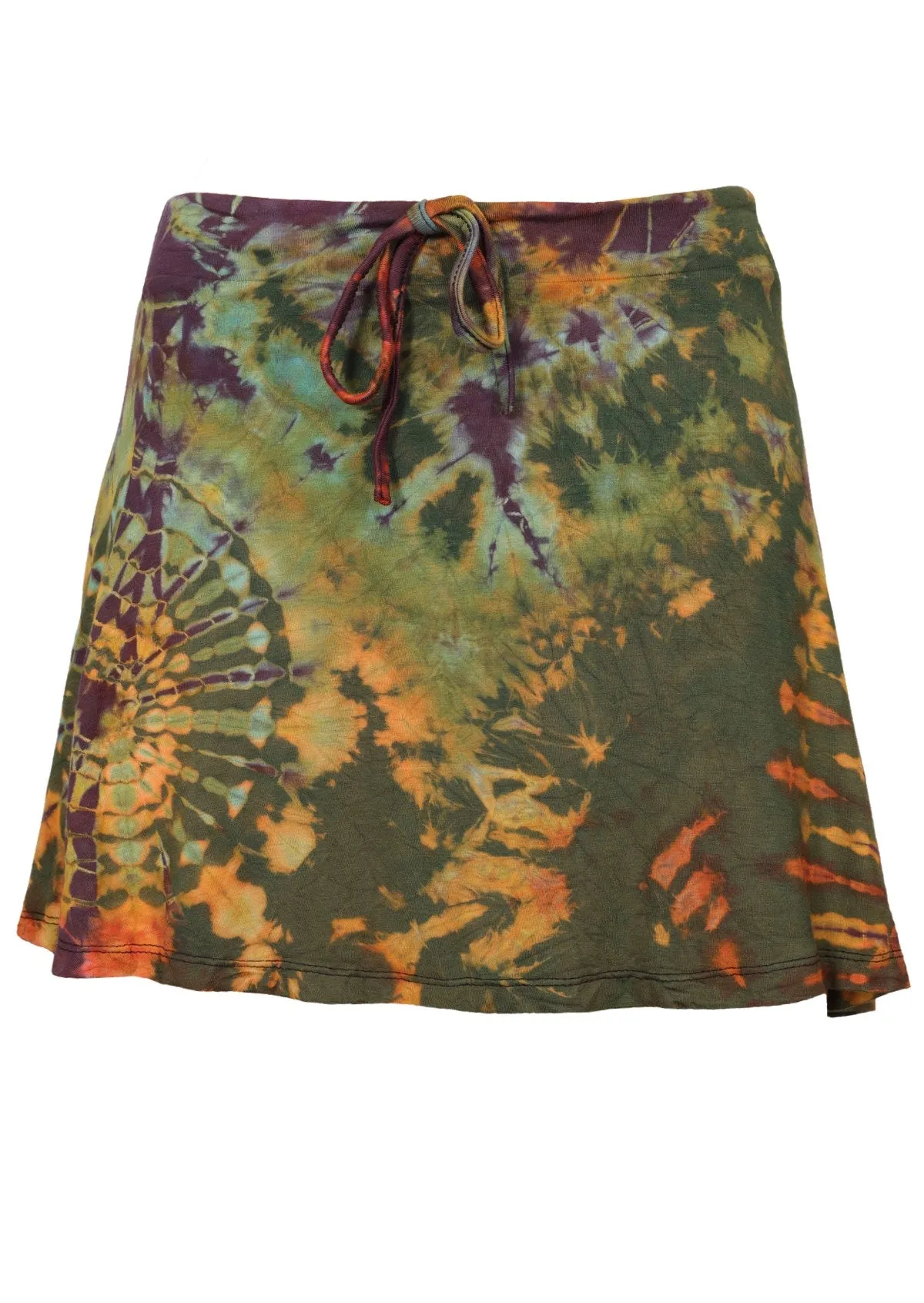 Tie Dye Skirt with Tie-up