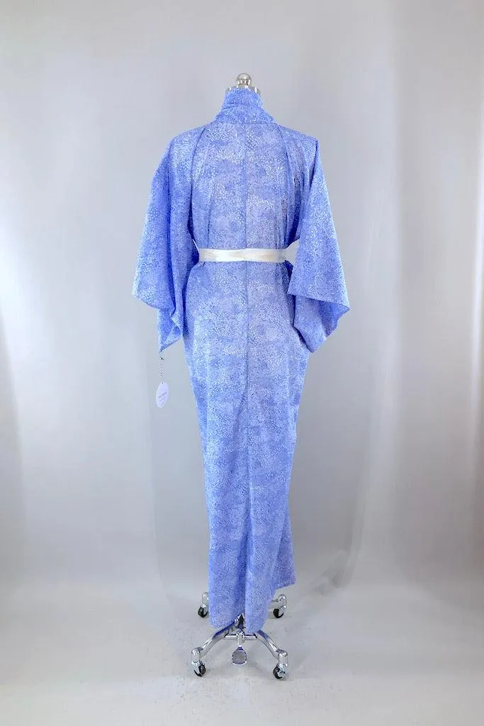 Vintage Periwinkle Summer Kimono