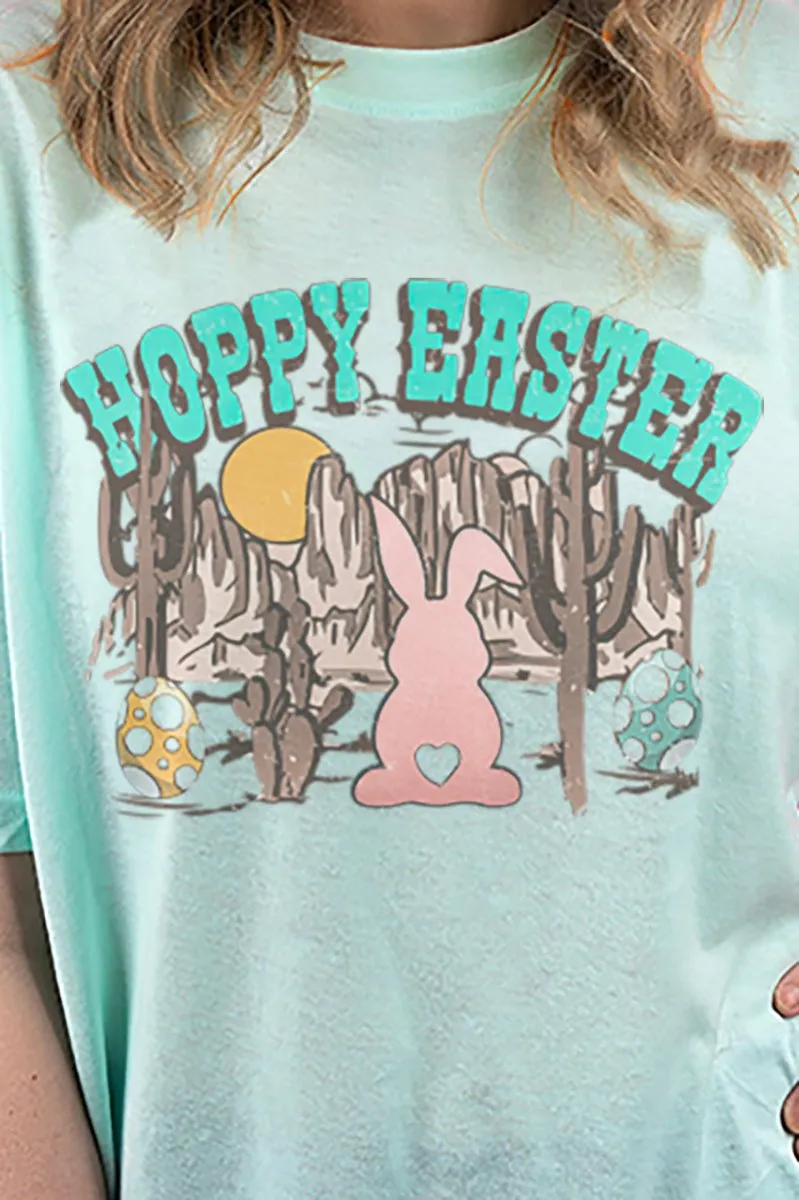 Western Hoppy Easter Adult Soft-Tek Blend T-Shirt