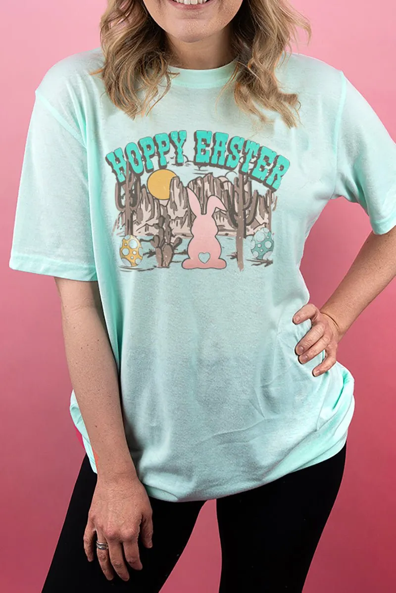 Western Hoppy Easter Adult Soft-Tek Blend T-Shirt