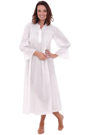 Women's Romeo and Juliet Cotton Nightgown, Bell Sleeve Victorian Sleepwear